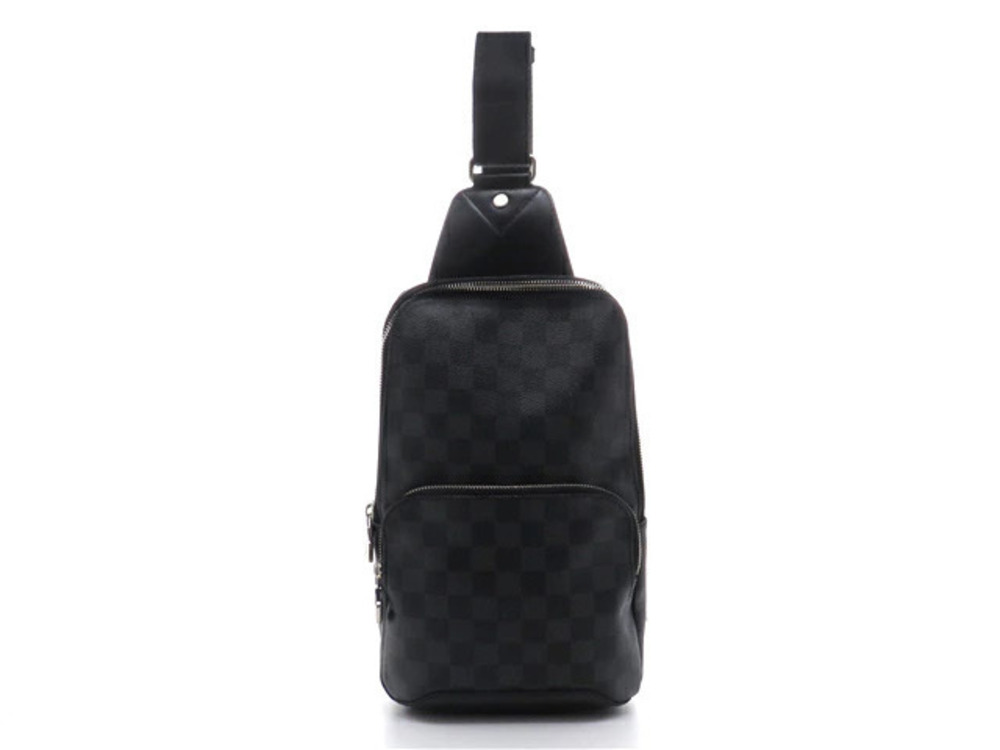 LOUIS VUITTON Avenue Sling Bag Damier Graphite Black